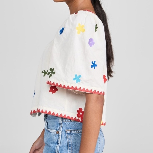 Caroline Constas Embroidered trim and floral motif Top - Picture 9 of 16